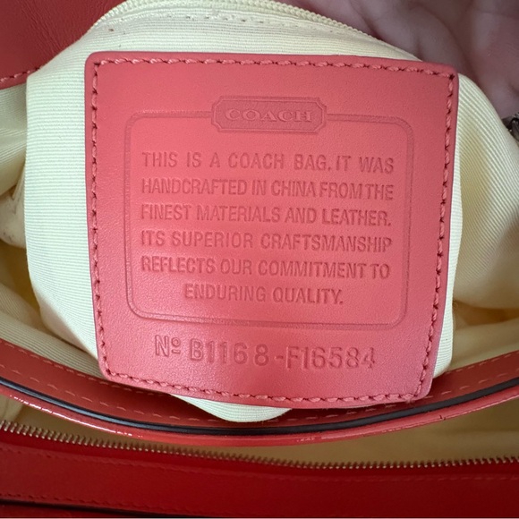 Vintage Y2K Coach Lexi Woven Straw Butterfly Purse-  Coral/Orange B1168-F16584 - Picture 14 of 16